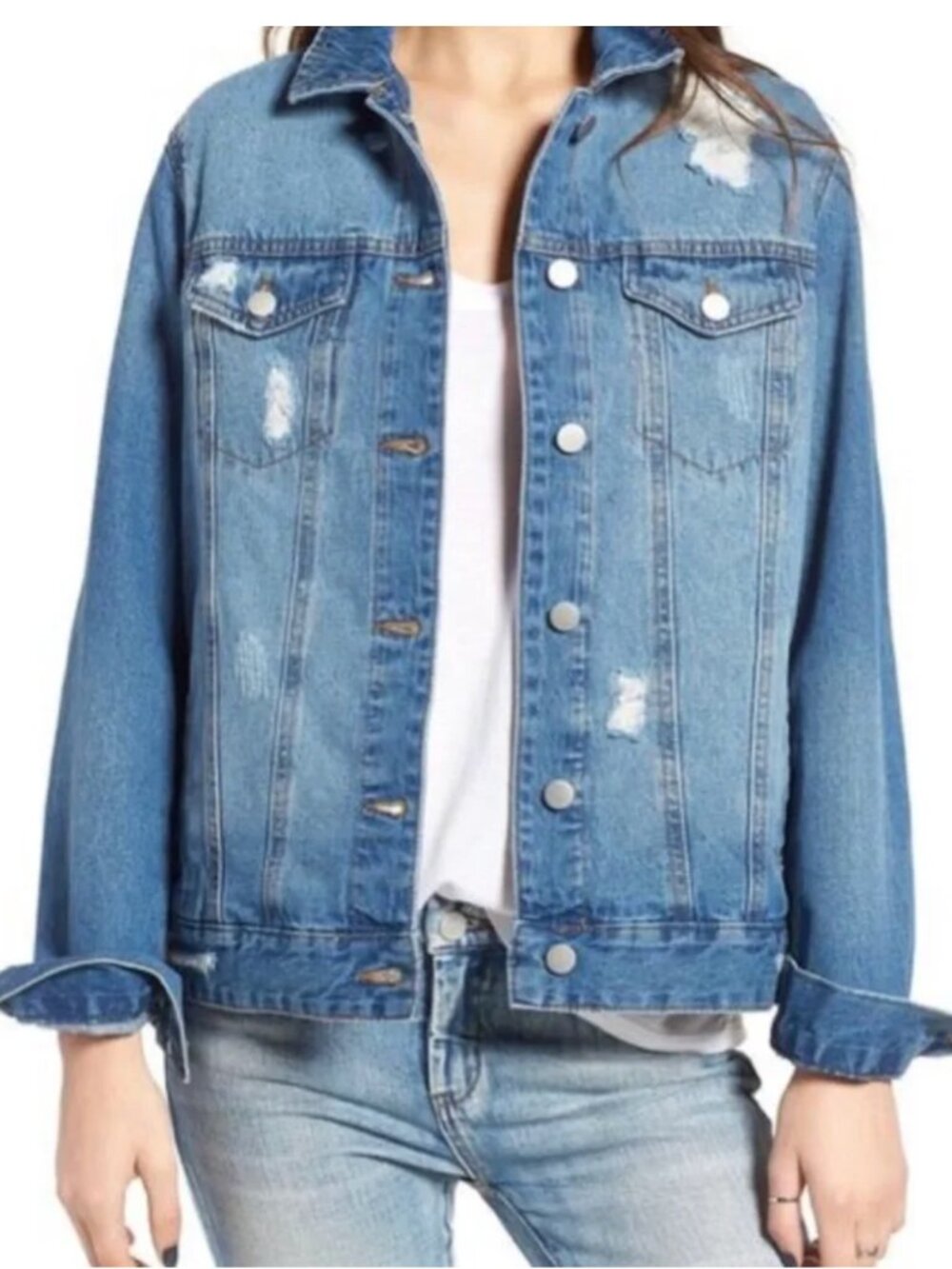 bp nordstrom distressed boyfriend jean jacket